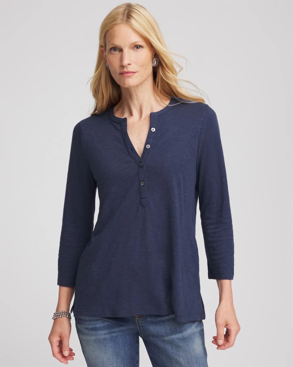 Cotton Slub Henley Shirt