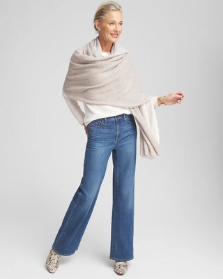 Colorblock Cashmere Wrap