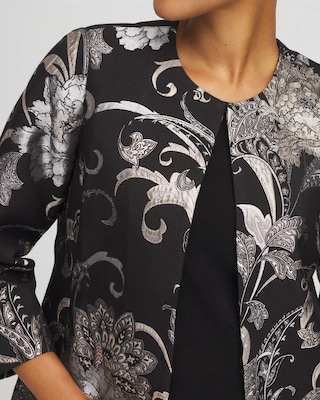 Travelers™ Collection Jacquard Floral Shine Jacket click to view larger image.