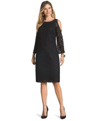 Cold-Shoulder Lace Dress