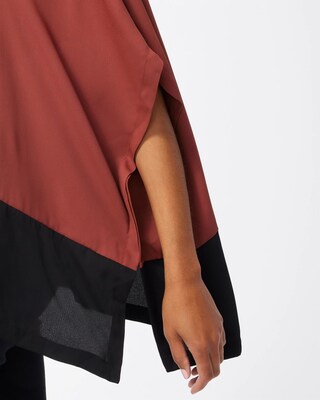 Colorblock Poncho