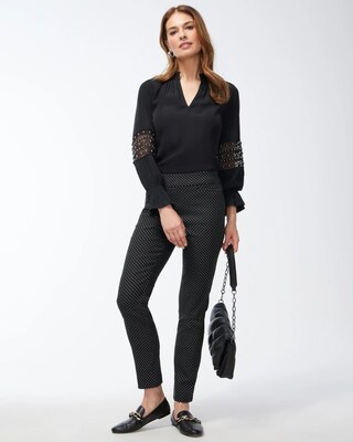 Brigitte Jacquard Stamp Ankle Pants