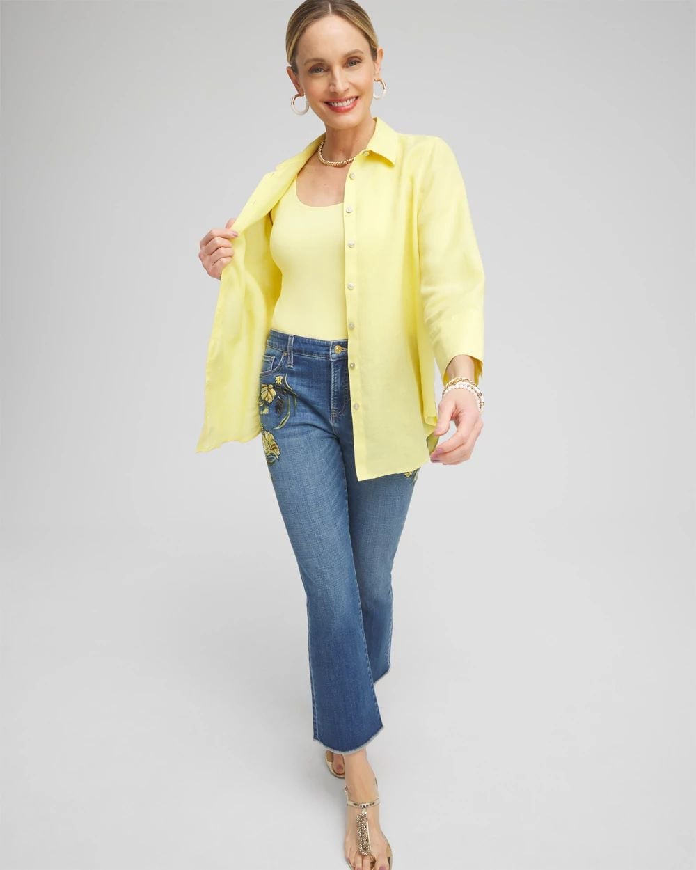 No Iron™ Linen 3/4 Sleeve Shirt