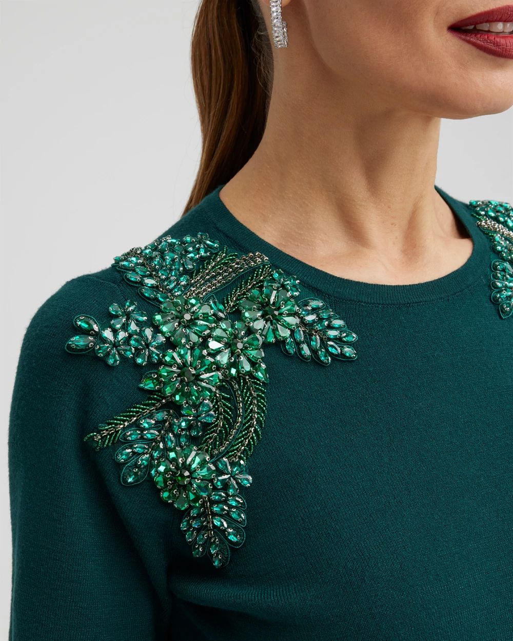 Gem Embellished Pullover Sweater