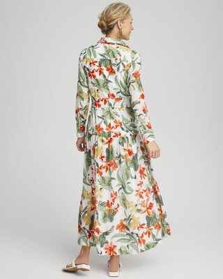 Silk Blend Orchid Shirt Dress click to view larger image.