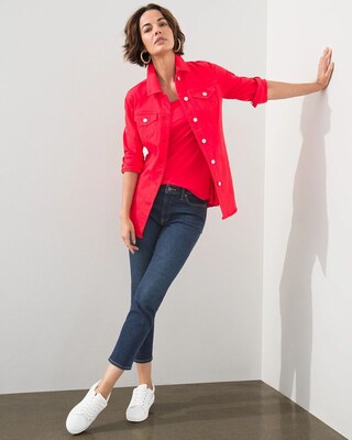 Frayed Hem Denim Jacket