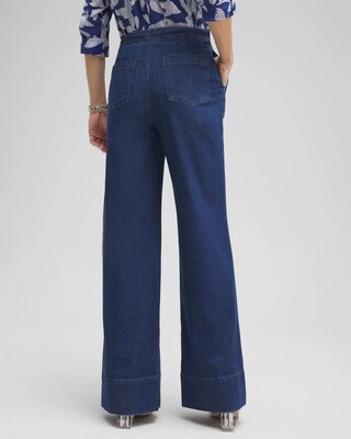 Petite Pull-on Drawstring Wide Leg Jean