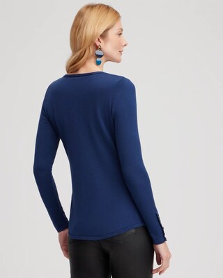 Spun Rayon V-neck Pullover Sweater