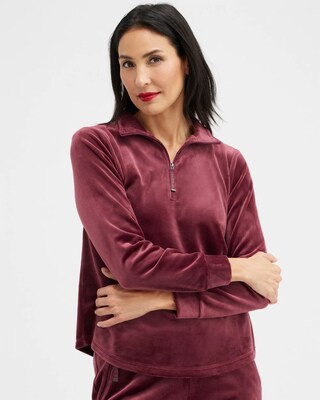Zenergy Velour Half Zip Pullover