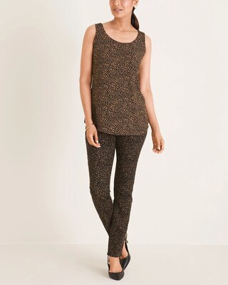 Etched-Texture Animal-Print Tank