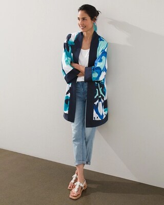 Travelers Scroll Print Kimono