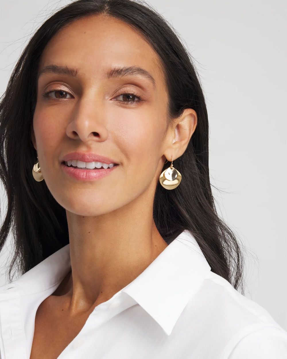 Gold Drop Earrings click to view larger image.