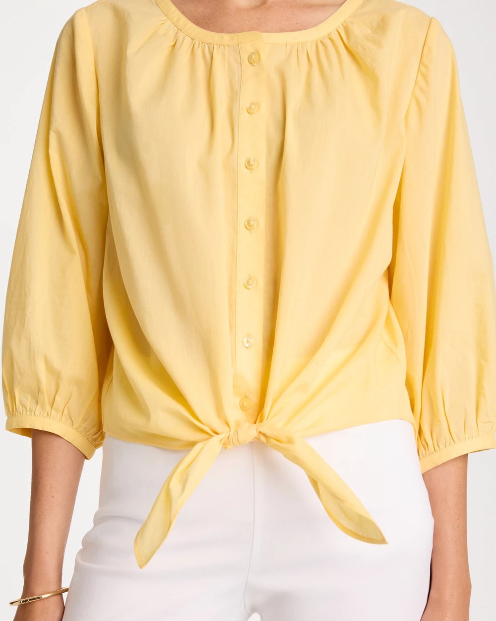 Oversized Tie-Front Top