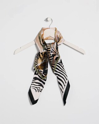 Artisanal Animal Print Square Scarf