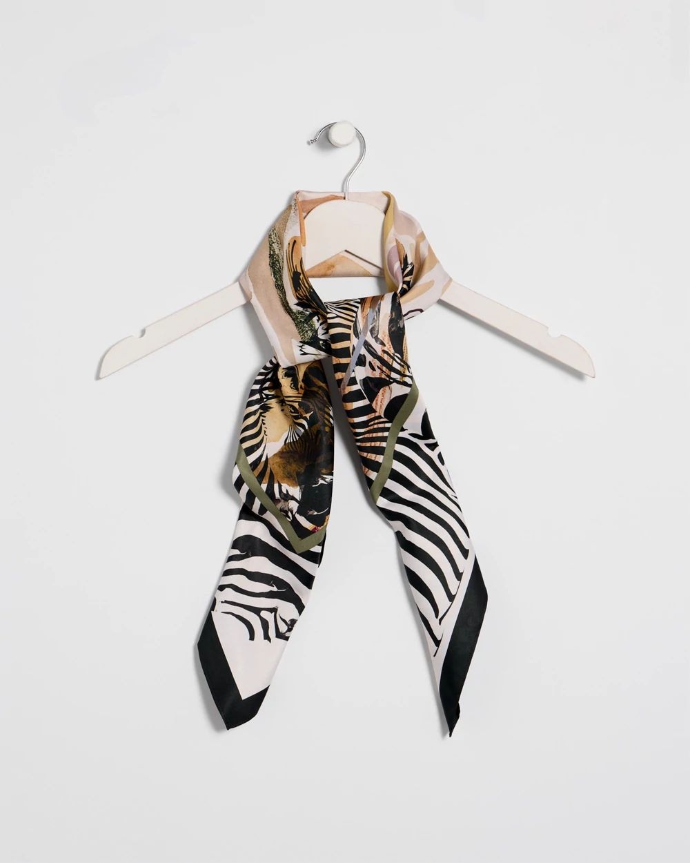 Artisanal Animal Print Square Scarf
