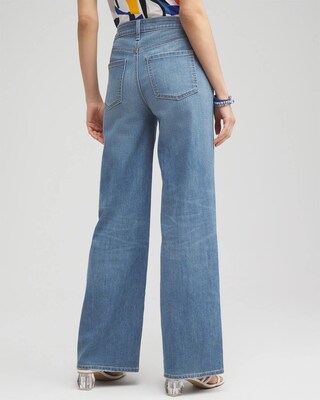 High Rise Wide Leg Jeans click to view larger image.