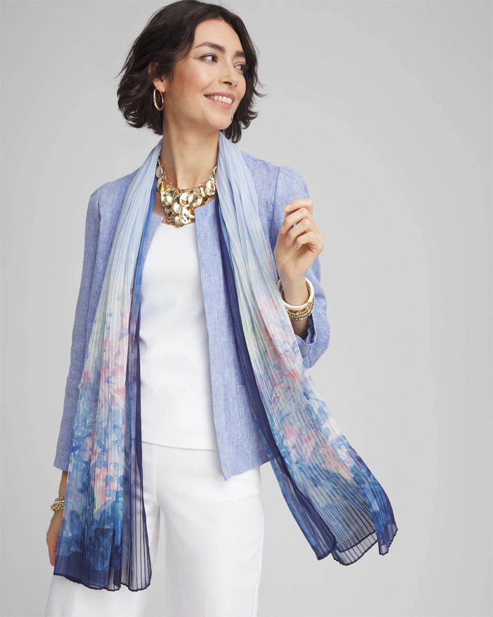 Chiffon Ombre Oblong Scarf