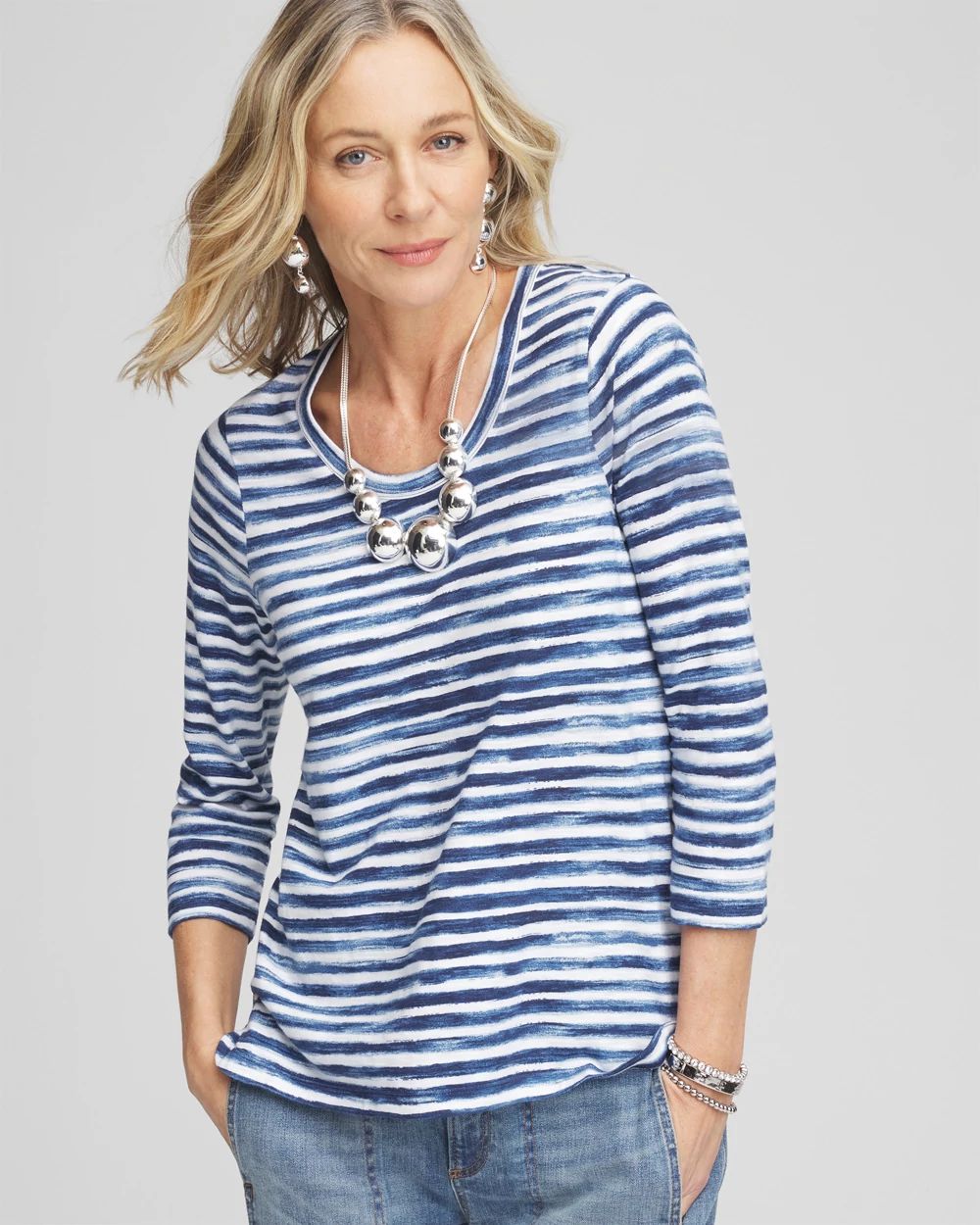 Slub Scoop Neck Tee