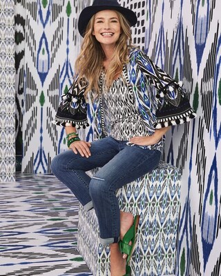 40th Anniversary Ikat Fringe Cardigan
