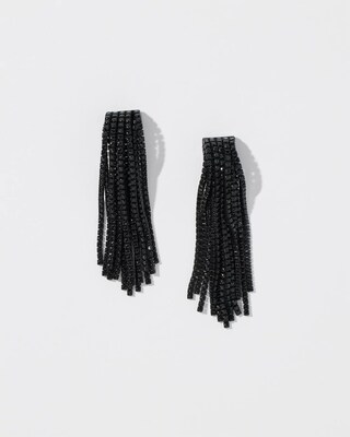 Black Cubic Zirconia Duster Earings
