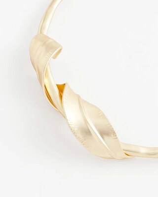 Golden Leafy Collar Necklace click to view larger image.