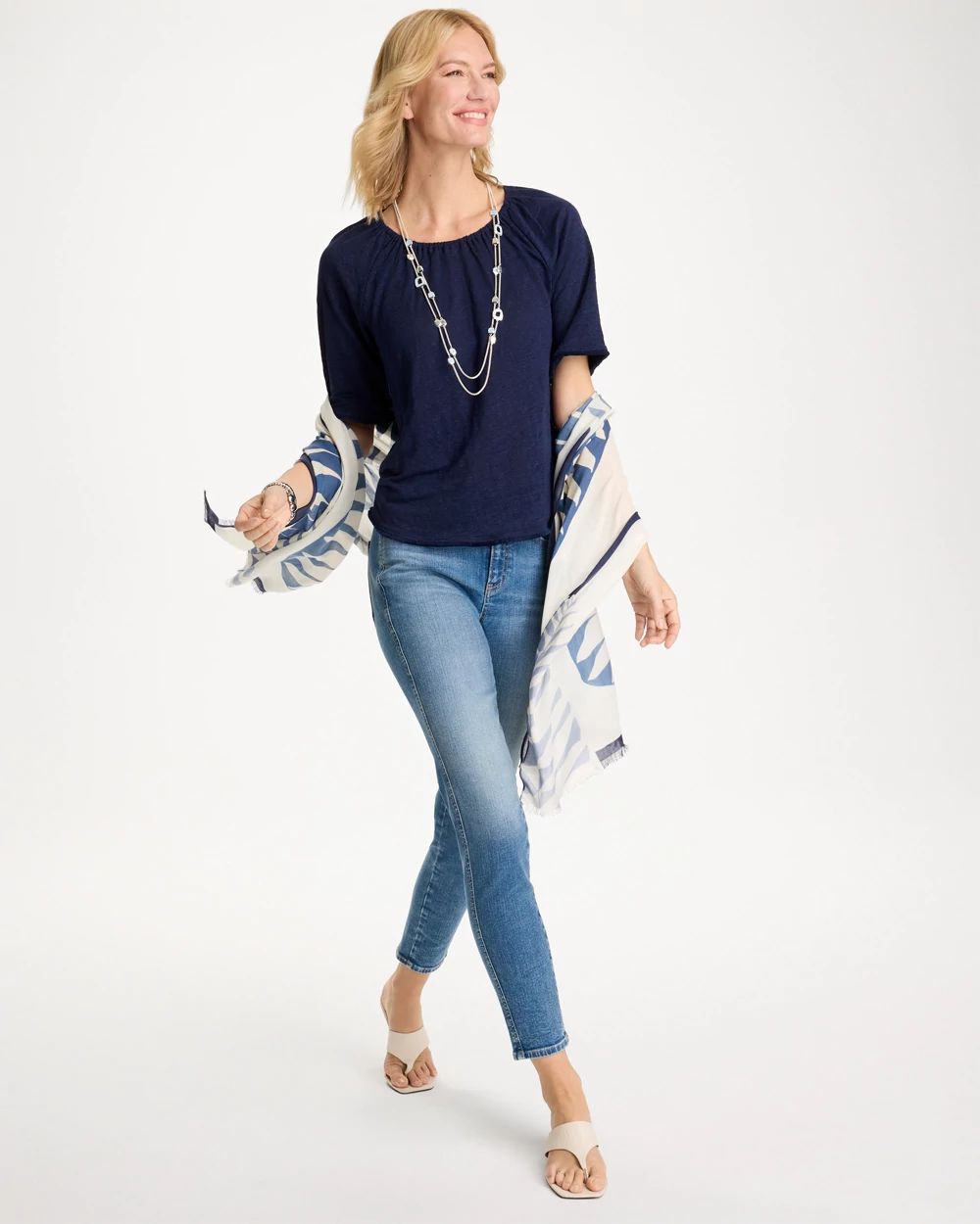 Linen Fringed Tee click to view larger image.