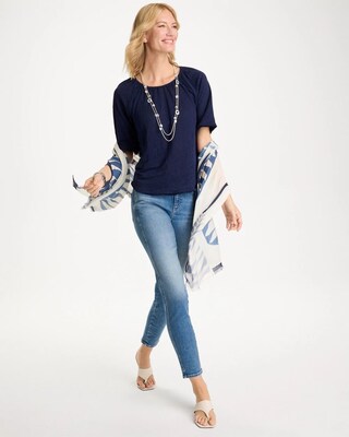 Linen Fringed Tee click to view larger image.