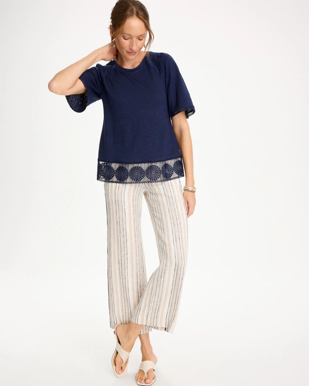 Linen Crochet Tee click to view larger image.