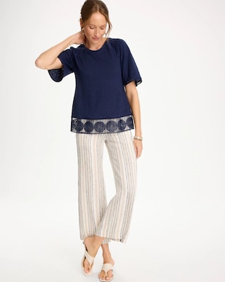 Linen Crochet Tee click to view larger image.