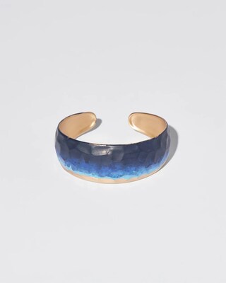 Blue & Gold Tone Cuff Bracelet