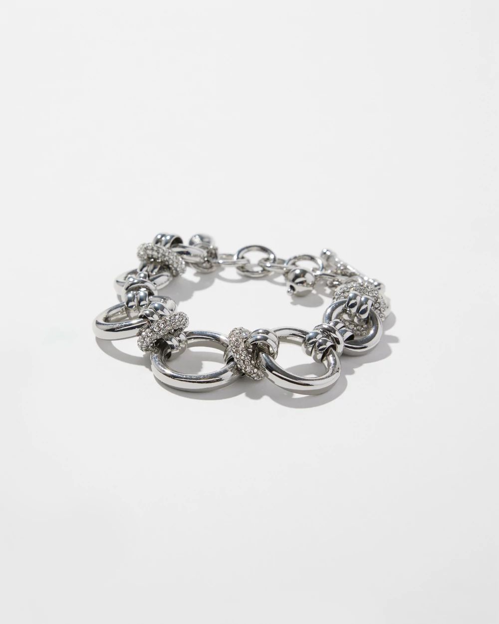 Silver Tone Links Bracelet
