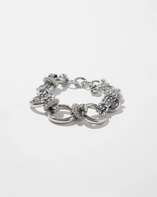 Silver Tone Links Bracelet