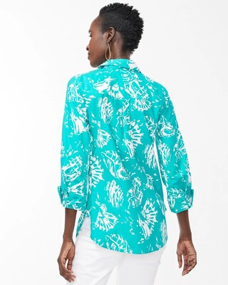 No Iron Stretch 3/4 Sleeve Shells Shirt