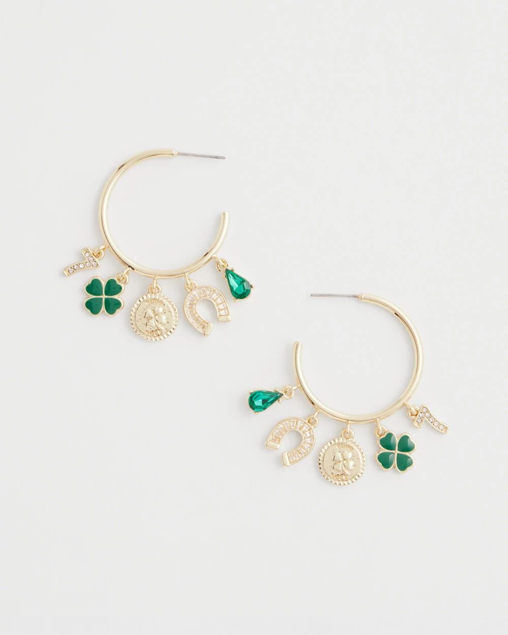 No Droop® St. Patrick's Day Charm Earrings