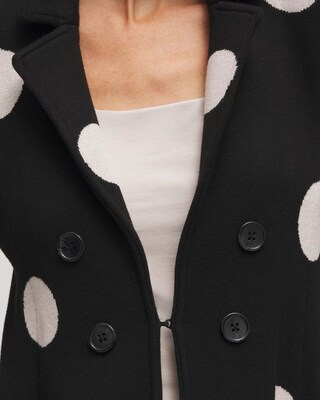 Polka Dot Cardigan Blazer