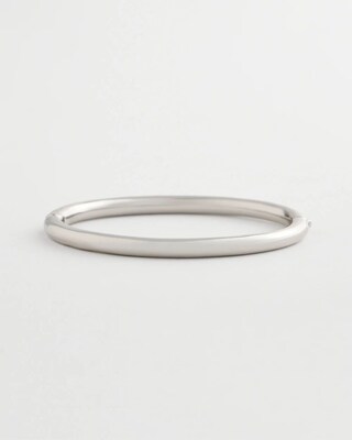 Silvertone Hinge Bangle