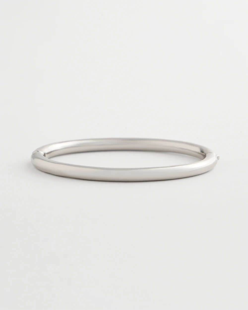 Silvertone Hinge Bangle