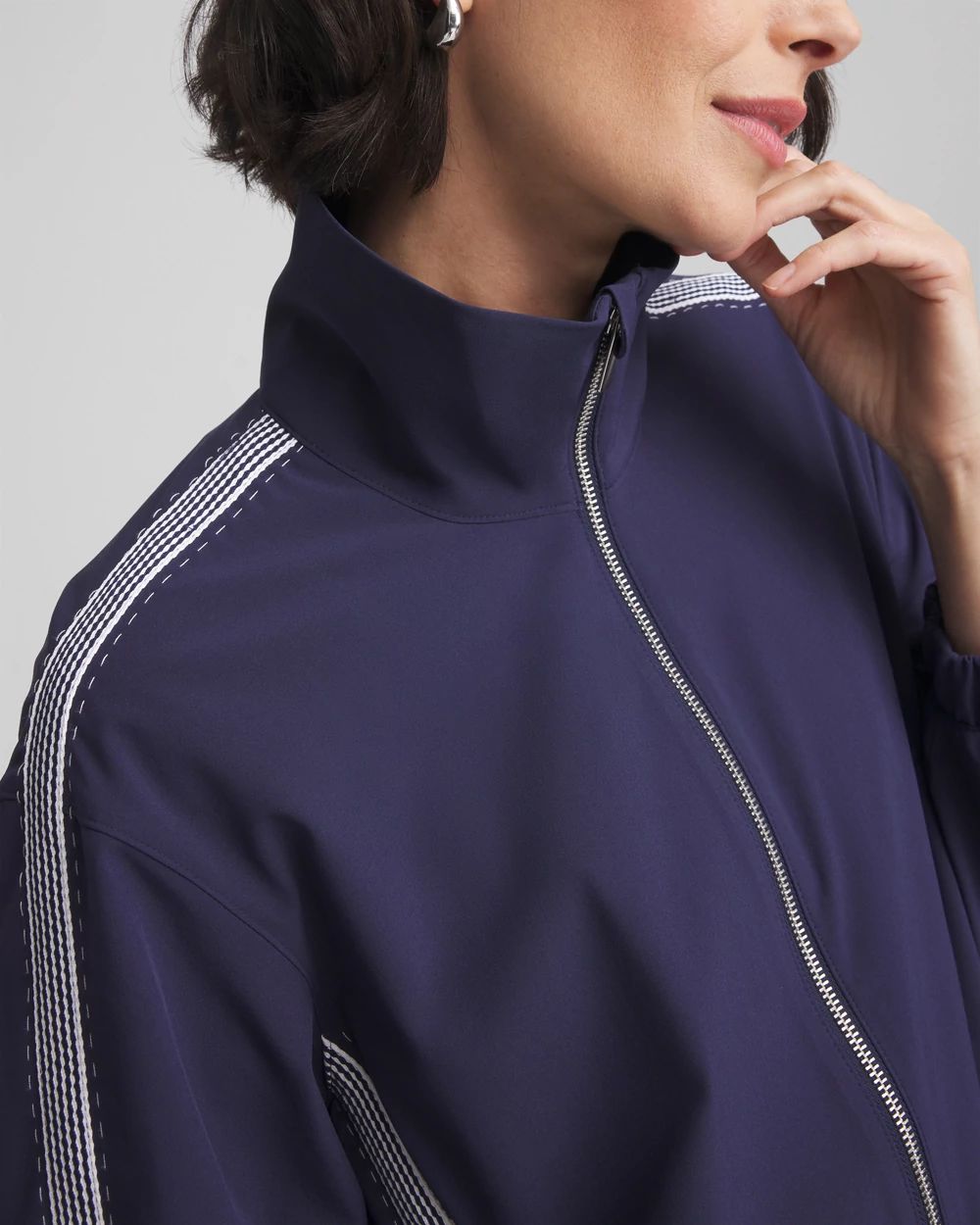 Zenergy® Zip-Front Striped Neema Jacket