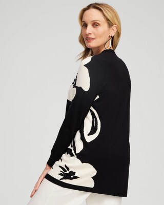 Spun Rayon Floral Cardigan