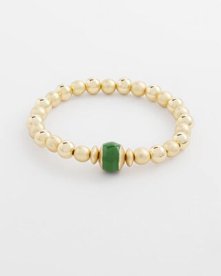 Enamel Bead Stretch Bracelet