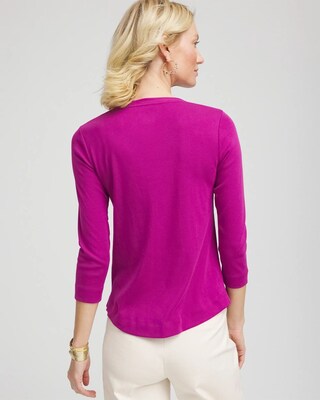 Everyday 3/4 Sleeve V-Neck Tee click to view larger image.