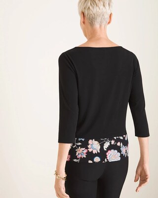 Floral Tie-Hem Top