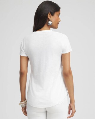Placed Floral Cap Sleeve Tee click to view larger image.