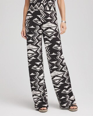 Travelers™ Crinkled Knit Wide-Leg Pants