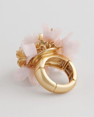 Pink Flower Stretch Ring click to view larger image.