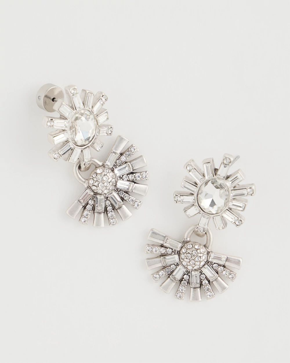 Faux Diamond Drop Earrings click to view larger image.