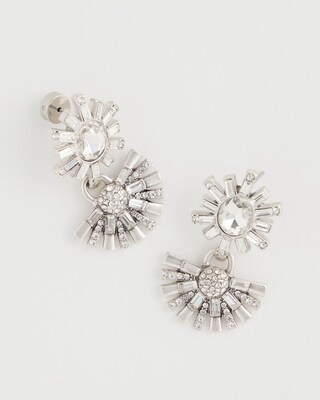Faux Diamond Drop Earrings click to view larger image.