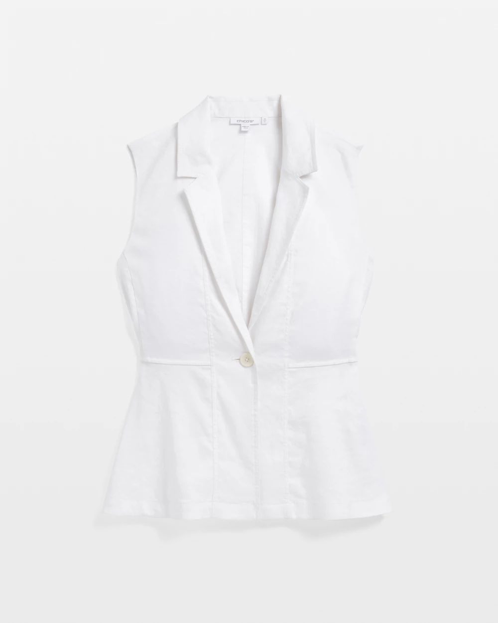 Linen Blend Stretch Vest