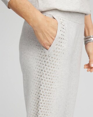Zenergy® Luxe Cashmere Blend Rhinestone Ankle Pants click to view larger image.