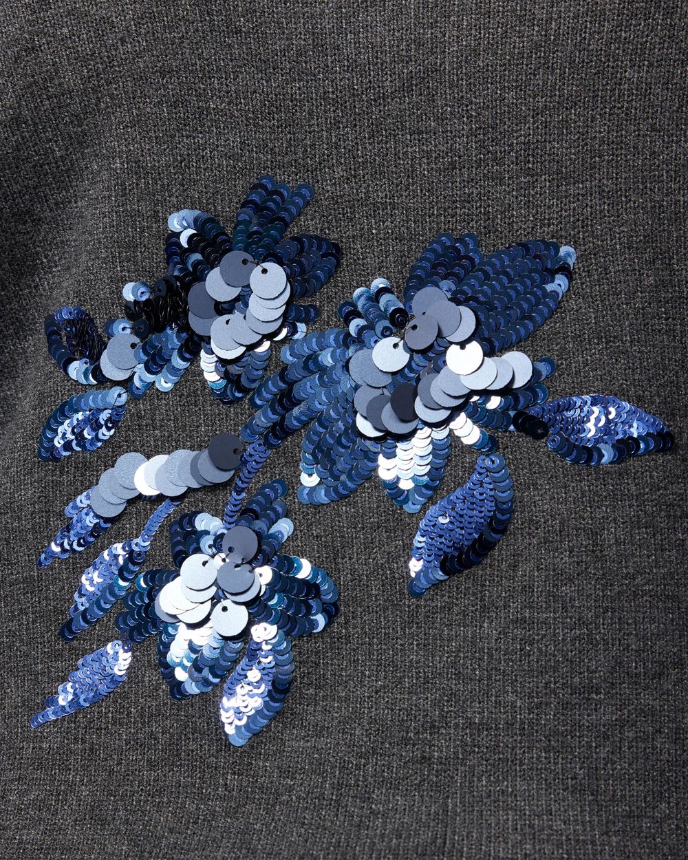 Floral Sequin Pullover Sweater